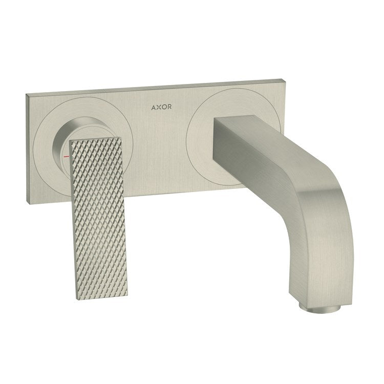 Faucet Trim Citterio Wall Mount Rhombic Cut with Base Plate 1 Lever Brushed Nickel ADA Rigid - Image 1