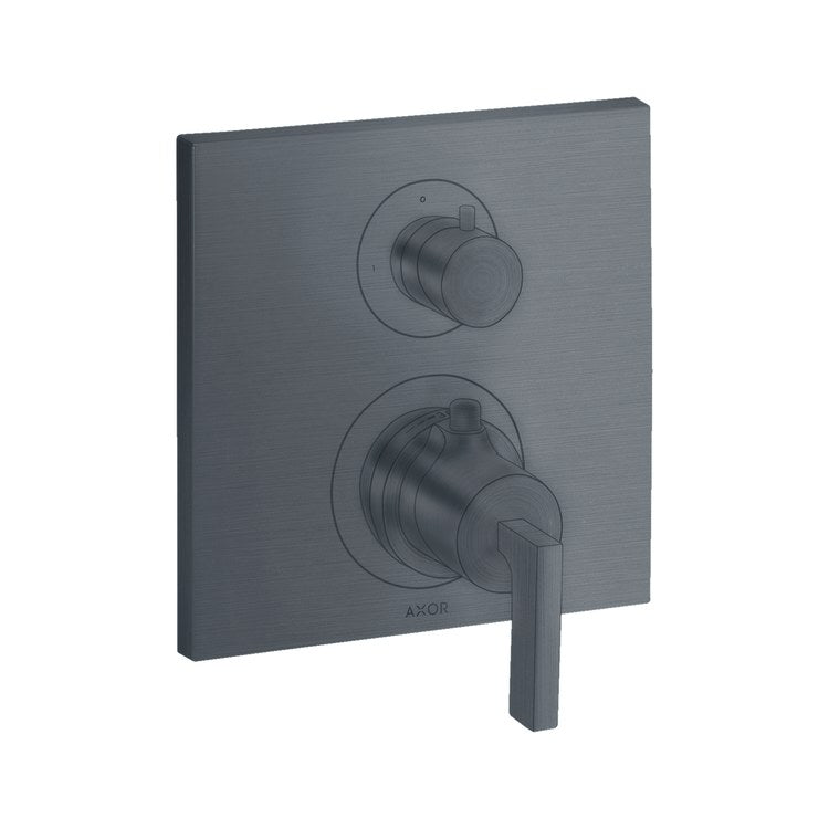 Thermostatic Trim Citterio with Volume Control 2 Knob/Lever Brushed Black Chrome for Rough 01850181 - Image 1