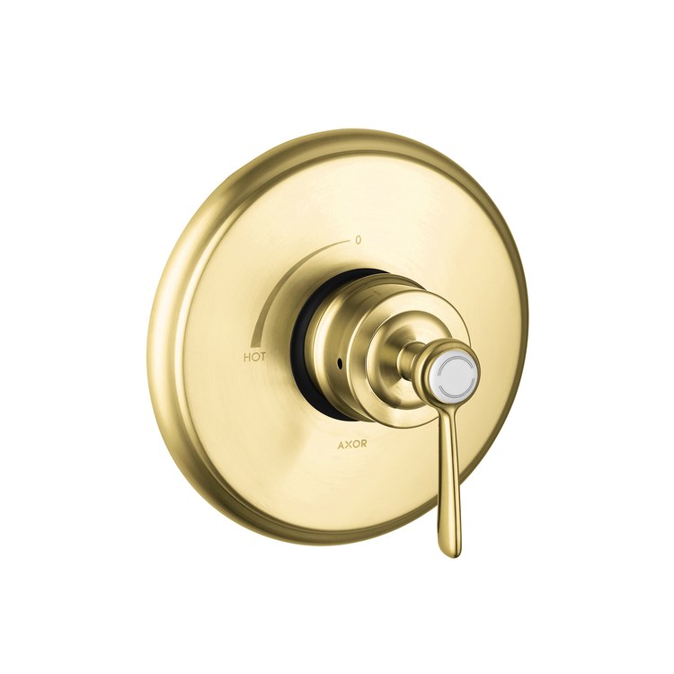 Pressure Balance Valve Trim Montreux round 1 Lever Brushed Gold Optic ADA 5.44 Gallons per Minute - Image 1