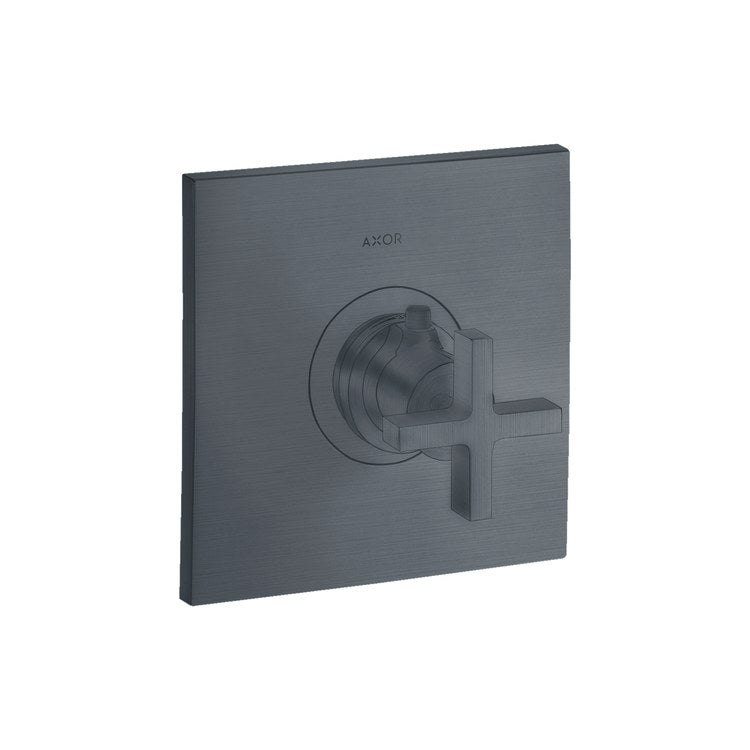 Thermostatic Trim Citterio High-Flow 1 Cross Brushed Black Chrome for Rough 01850181 - Image 1