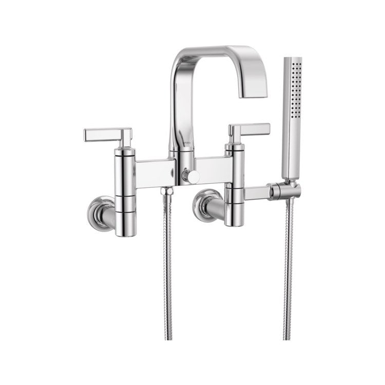Tub Filler Trim Allaria 2 Lever Chrome ADA 8 Inch Spread 11 Gallons per Minute - Image 1