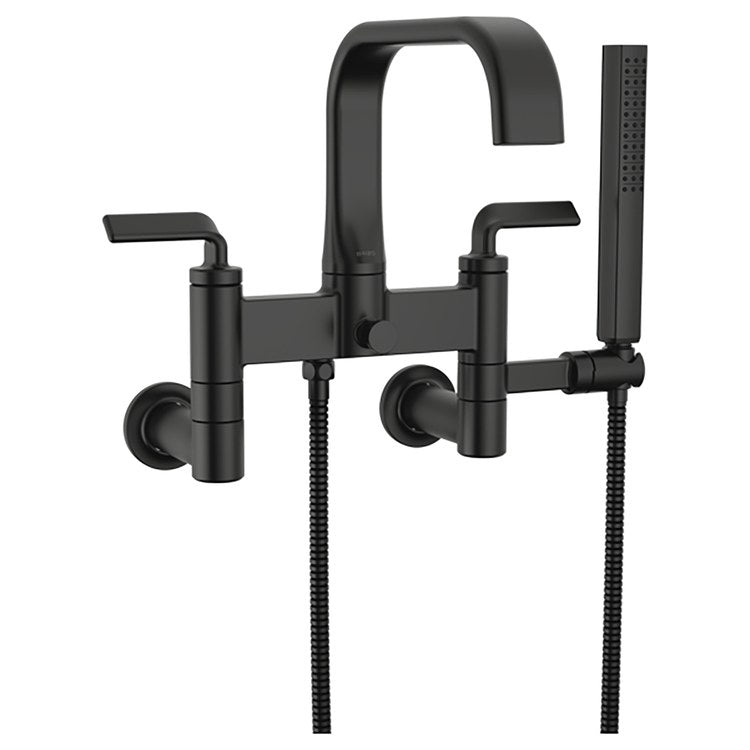 Tub Filler Trim Allaria 2 Twist Lever Matte Black ADA 8 Inch Spread 11 Gallons per Minute - Image 1