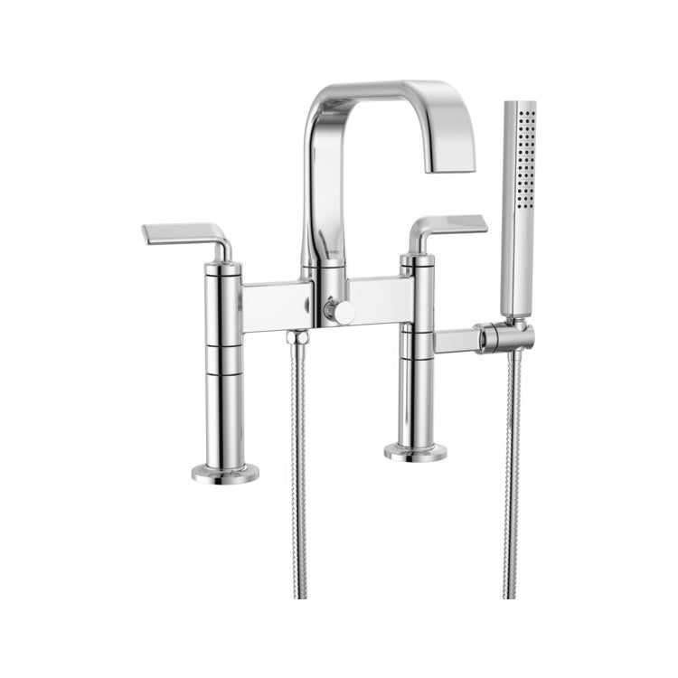 Tub Filler Trim Allaria 2 Twist Lever Chrome ADA 8 Inch Spread 11 Gallons per Minute - Image 1