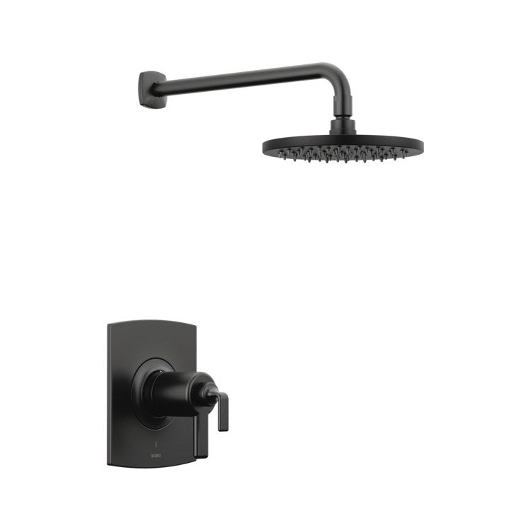 Thermostatic Trim Allaria TempAssure 2 Less Handle Matte Black ADA 1.75 Gallons per Minute Brass - Image 1