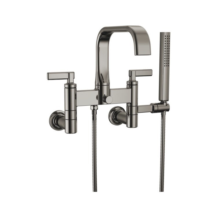 Tub Filler Trim Allaria 2 Lever Brilliance Black Onyx ADA 8 Inch Spread 11 Gallons per Minute - Image 1