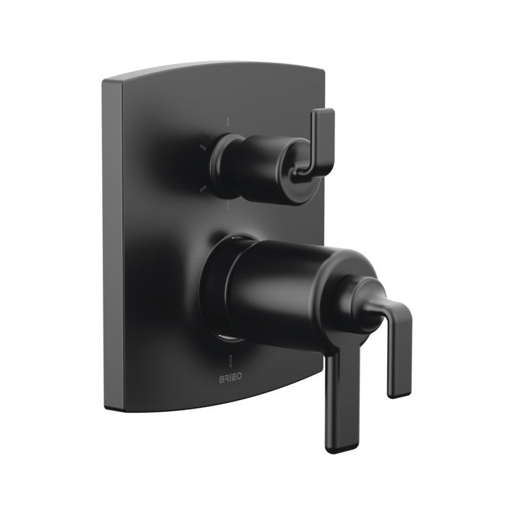 Diverter Trim Kintsu TempAssure Thermostatic Valve with Integrated 6 Function Matte Black 2 Less Handle ADA