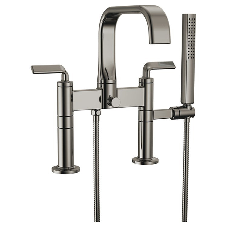Tub Filler Trim Allaria 2 Twist Lever Brilliance Black Onyx ADA 8 Inch Spread 11 Gallons per Minute - Image 1