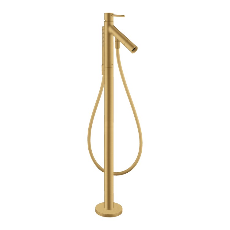 Tub Filler Trim Starck Freestanding with Wand 1 Lever Brushed Gold Optic 5.81 GPM - Image 1