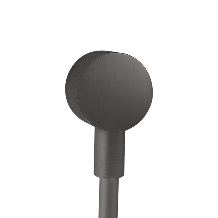 Wall Outlet ShowerSolutions with Check Valve Brushed Black Chrome - Image 1