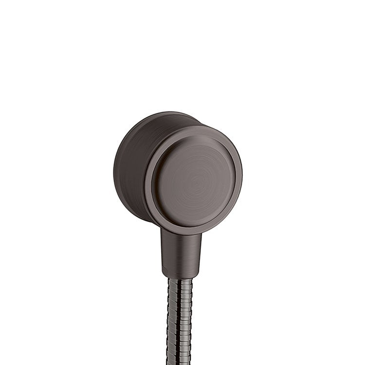 Wall Outlet Montreux with Check Valve Brushed Black Chrome - Image 1