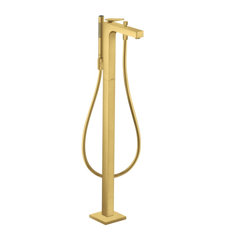 Tub Filler Trim Citterio Freestanding with Wand Rhombic Cut 1 Lever Brushed Gold Optic - Image 1