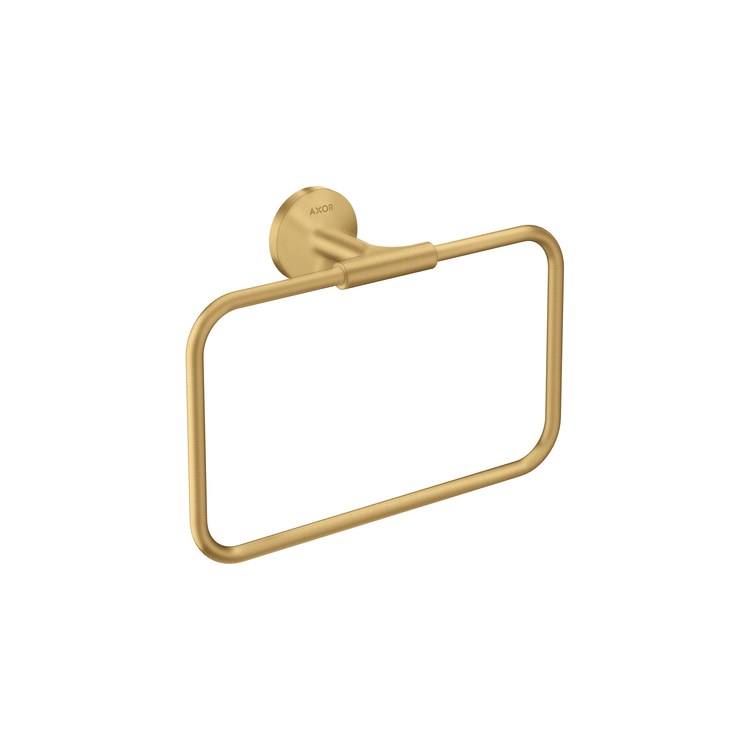 Towel Ring Universal Circular 9-7/8 Inch Closed Brushed Gold Optic Metal 2-5/8 Inch