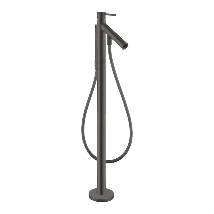 Tub Filler Trim Starck Freestanding with Wand 1 Lever Brushed Black Chrome 5.81 GPM - Image 1