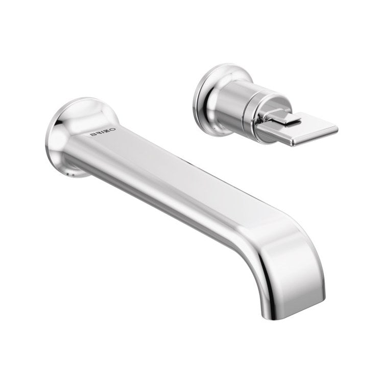 Lavatory Faucet Allaria 4-1/2 Inch Spread Less Handle WaterSense Chrome 1.2 Gallons per Minute Wall Fixed Less Drain 2 Hole - Image 1