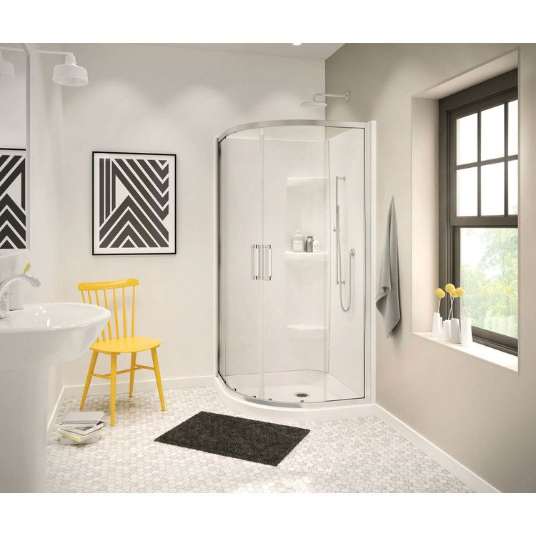 Shower Base Neo-Round Neo-Round Corner Left or Right White 32 x 32 Inch Acrylic Corner Drain - Image 1