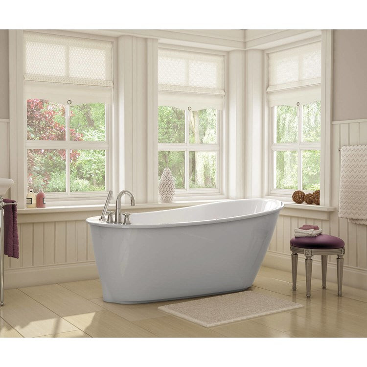 Freestanding Tub Sax 60 x 32 x 24-7/8 Inch 2 Piece Sterling Silver End Drain Oval - Image 1