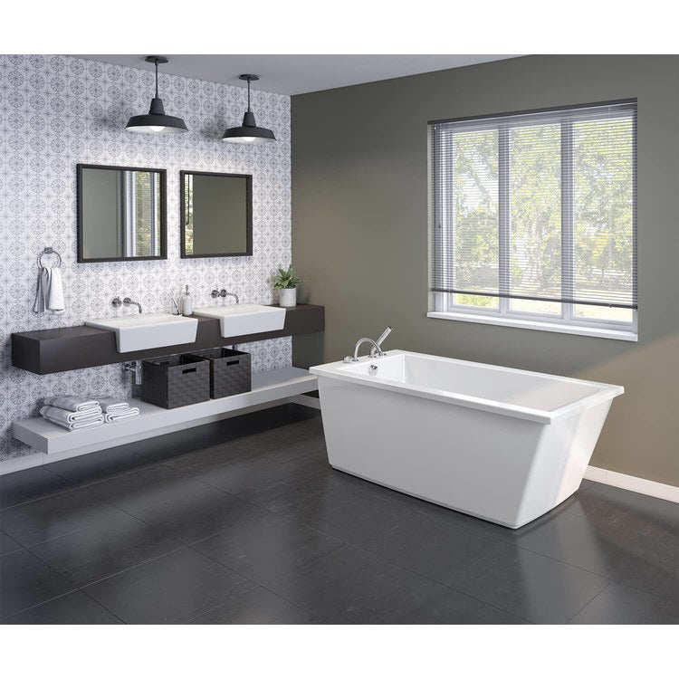 Freestanding Tub Elinor 60 x 32 x 23 Inch 2 Piece White End Drain Rectangle - Image 1
