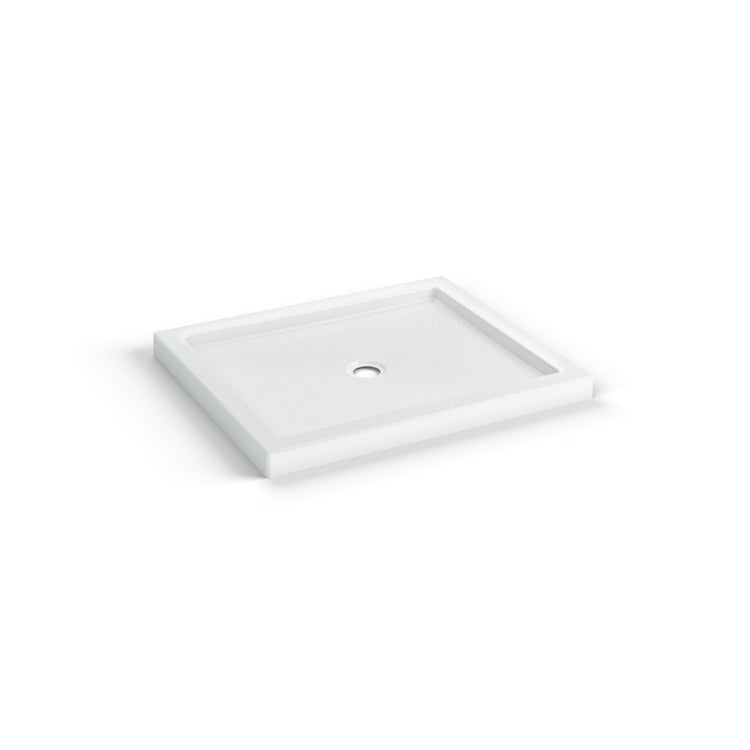Shower Base B3 Corner Left Stabili-T White 48 x 32 Inch Acrylic Round Center Drain - Image 3