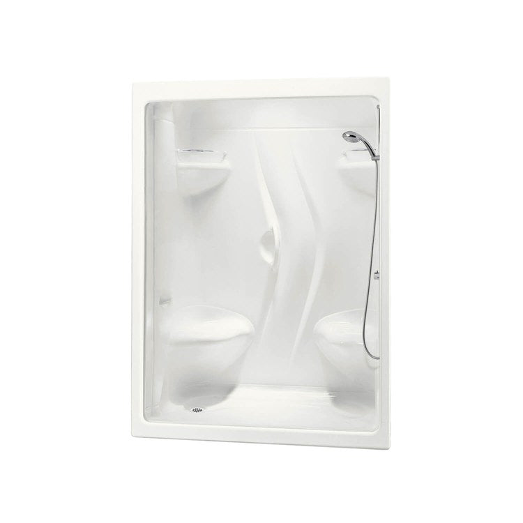 Shower Stamina 60-I Alcove 1 Piece White 60 x 36 Inch Acrylic Two Seats Right Drain 59-1/2 Inch - Image 2