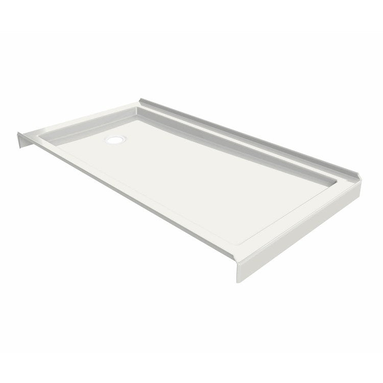 Shower Base B3 Tunnel White 60 x 32 Inch Acrylic Round Rear Drain - Image 2