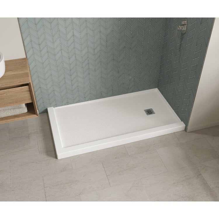 Shower Base B3X Corner Right Stabili-T White 60 x 36 Inch Acrylic Center Drain - Image 2
