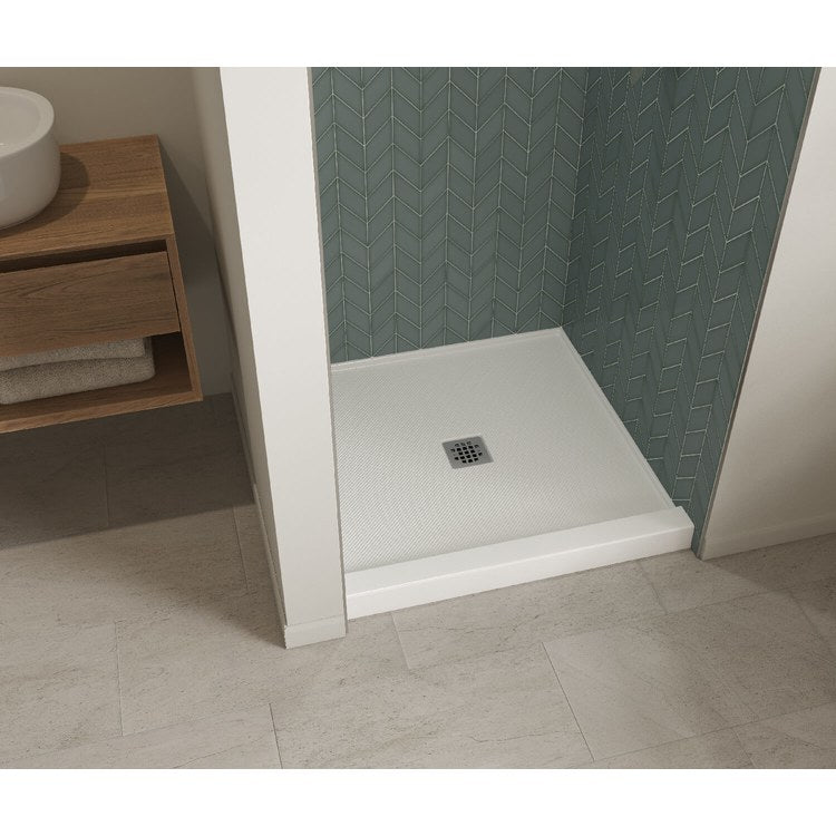 Shower Base B3X Alcove Stabili-T White 36 x 36 Inch Acrylic Center Drain - Image 2