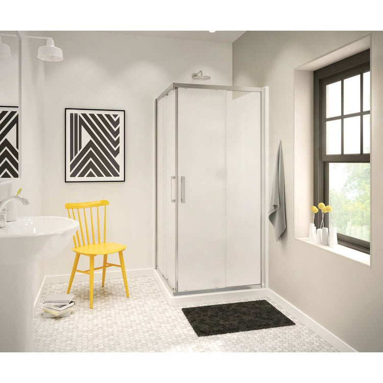 Shower Base Square Corner Left or Right White 32 x 32 Inch Acrylic Corner Drain - Image 2