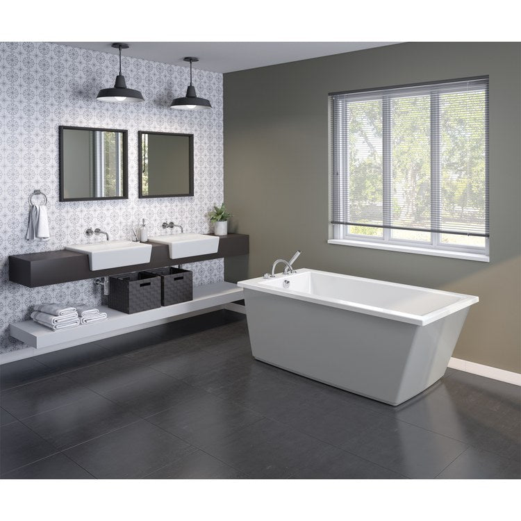 Freestanding Tub Elinor 60 x 32 x 23 Inch 2 Piece Sterling Silver End Drain Rectangle - Image 1