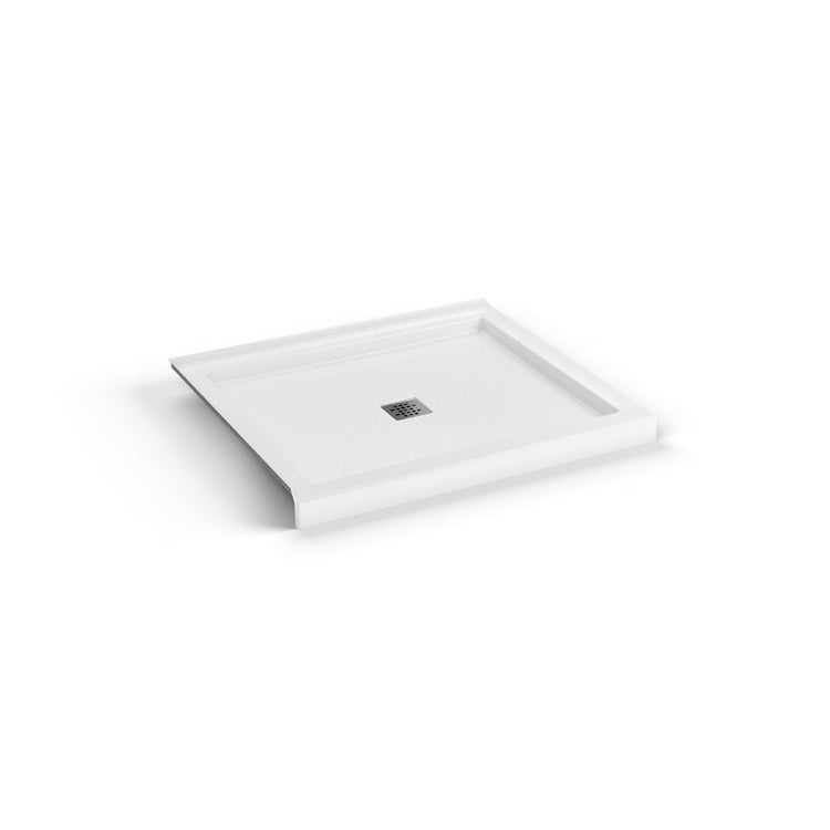 Shower Base B3 Corner Left Stabili-T White 48 x 32 Inch Acrylic Square Center Drain - Image 3