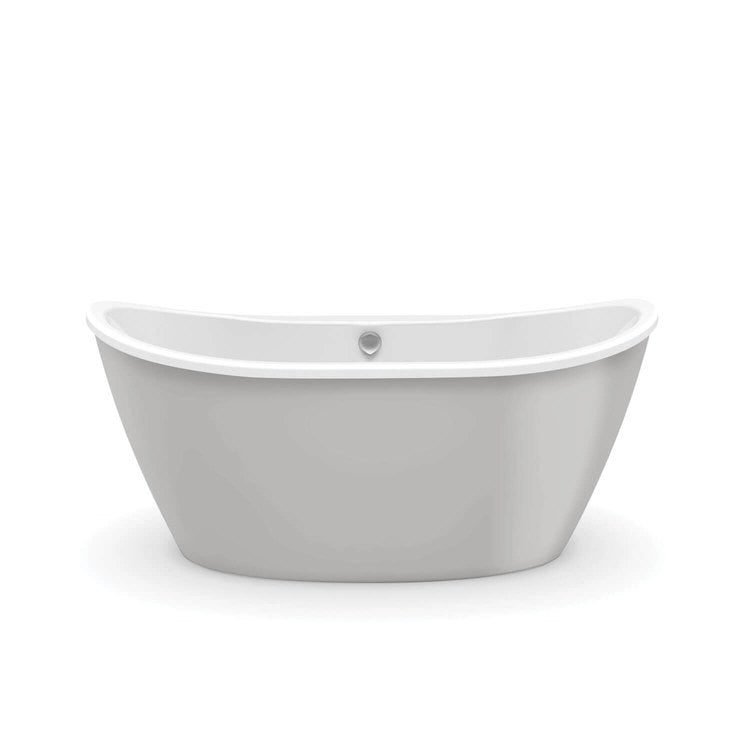 Freestanding Tub Delsia 60 x 32 x 26-5/8 Inch 2 Piece Sterling Silver Center Drain Oval - Image 1