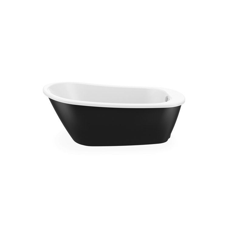 Freestanding Tub Sax 60 x 32 x 24-7/8 Inch 2 Piece Black End Drain Oval - Image 2