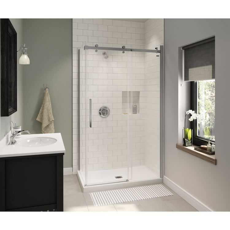 Shower Base B3X Corner Right Stabili-T White 48 x 36 Inch Acrylic Center Drain - Image 1
