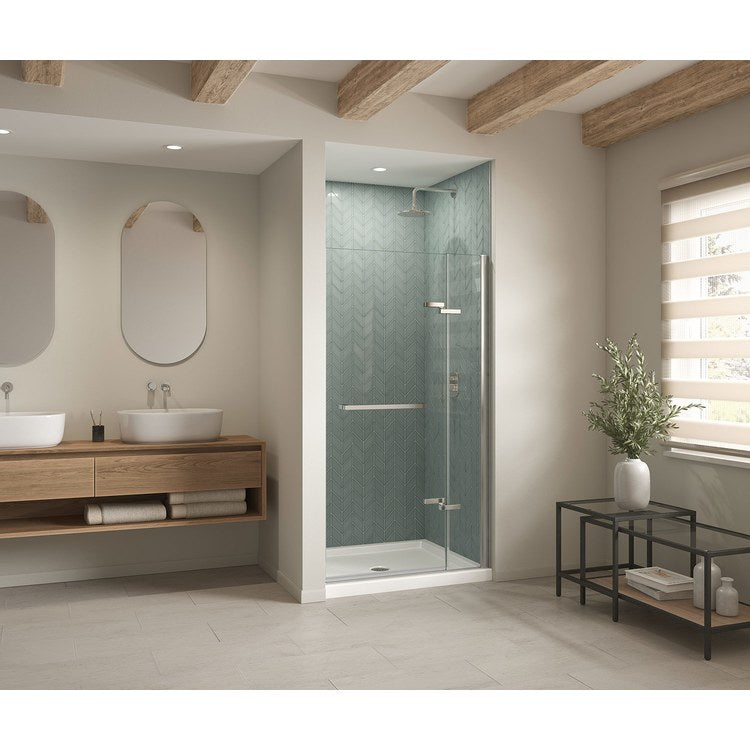 Shower Base B3 Alcove Stabili-T White 42 x 36 Inch Acrylic Round Center Drain - Image 1