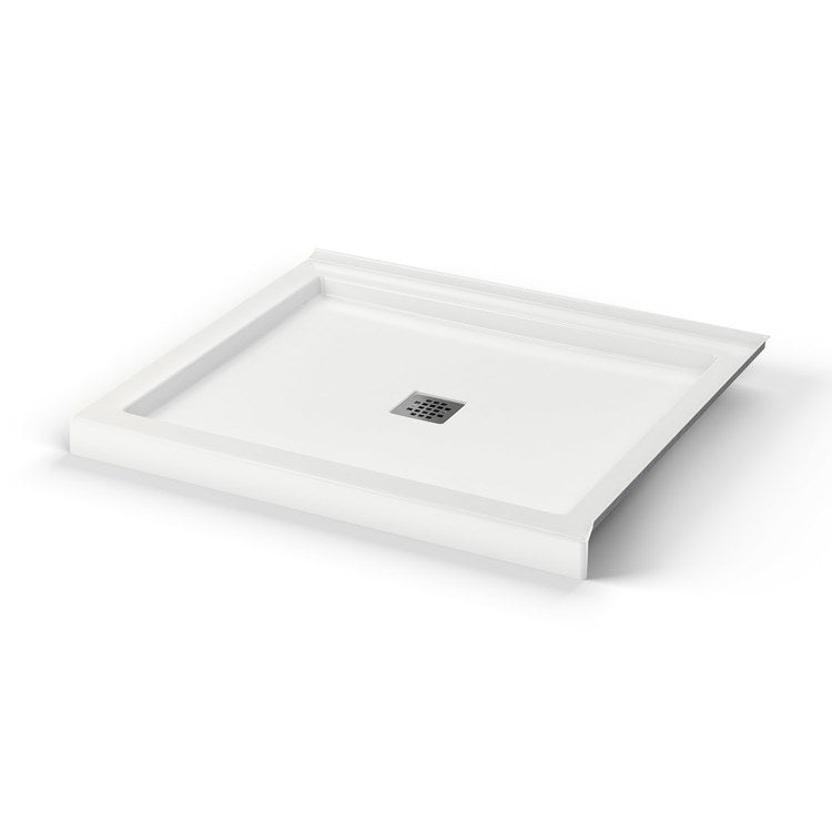 Shower Base B3 Corner Right White 42 x 36 Inch Acrylic Square Center Drain - Image 3
