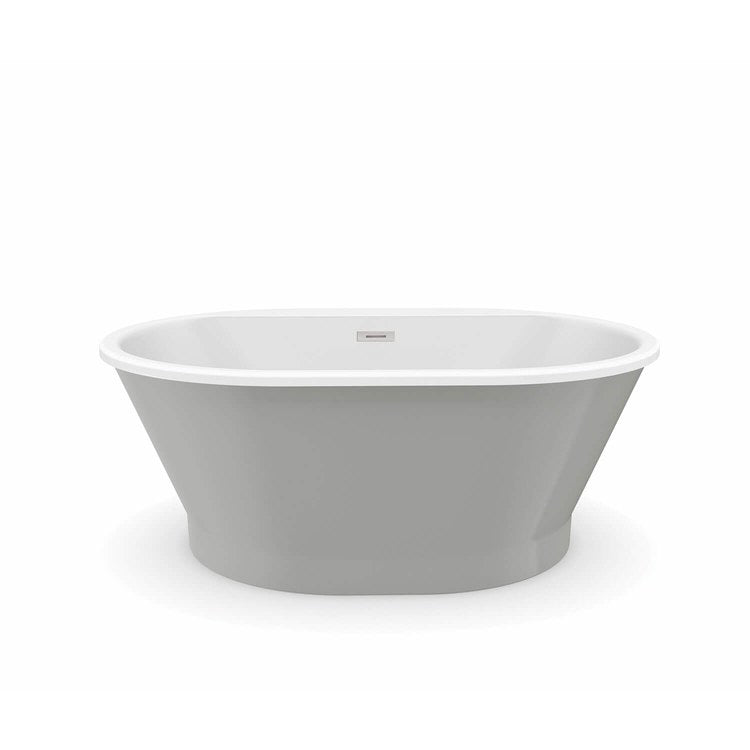 Freestanding Tub Brioso 66 x 36 x 23 Inch 2 Piece Sterling Silver Center Drain Oval - Image 2