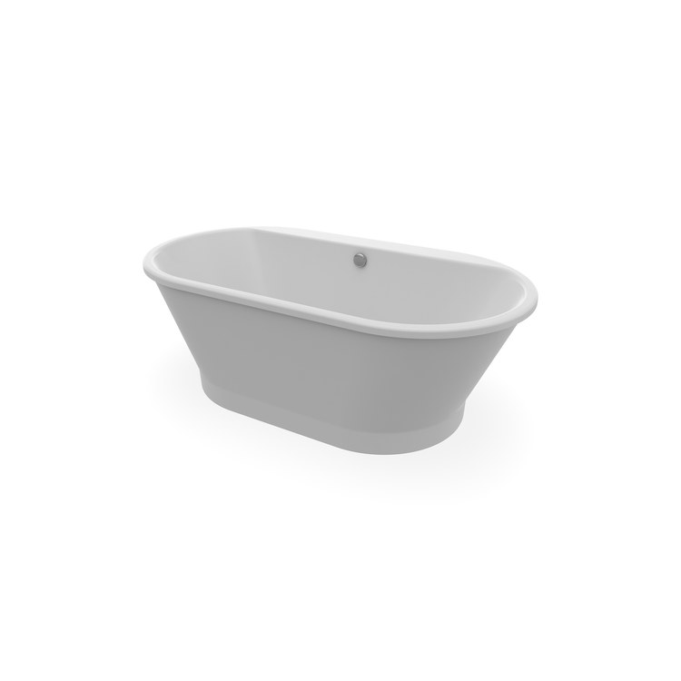Freestanding Tub Brioso 66 x 36 x 23 Inch 2 Piece Sterling Silver Center Drain Oval - Image 3