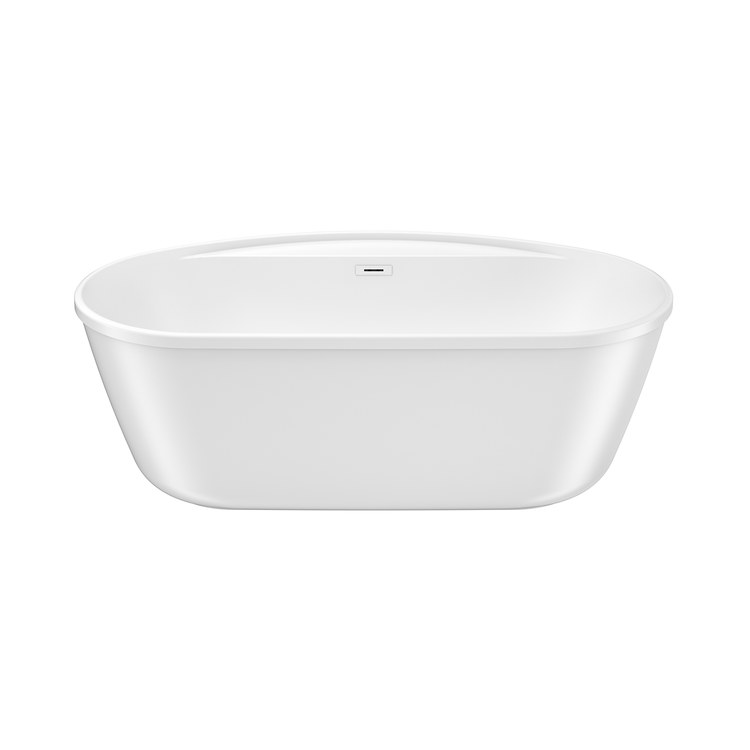 Freestanding Tub Eldora 64 x 34 x 23 Inch 2 Piece White Center Drain Oval - Image 2