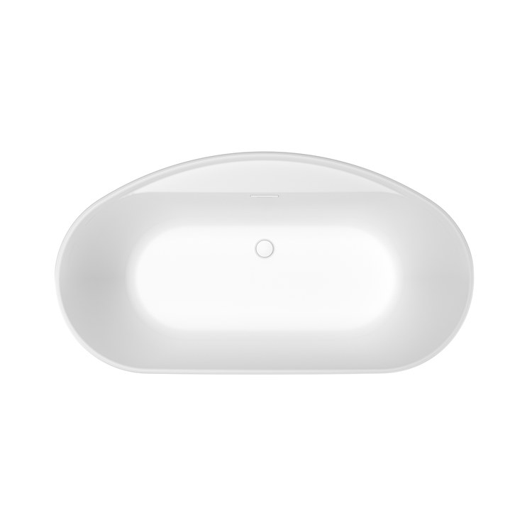 Freestanding Tub Eldora 64 x 34 x 23 Inch 2 Piece White Center Drain Oval - Image 3