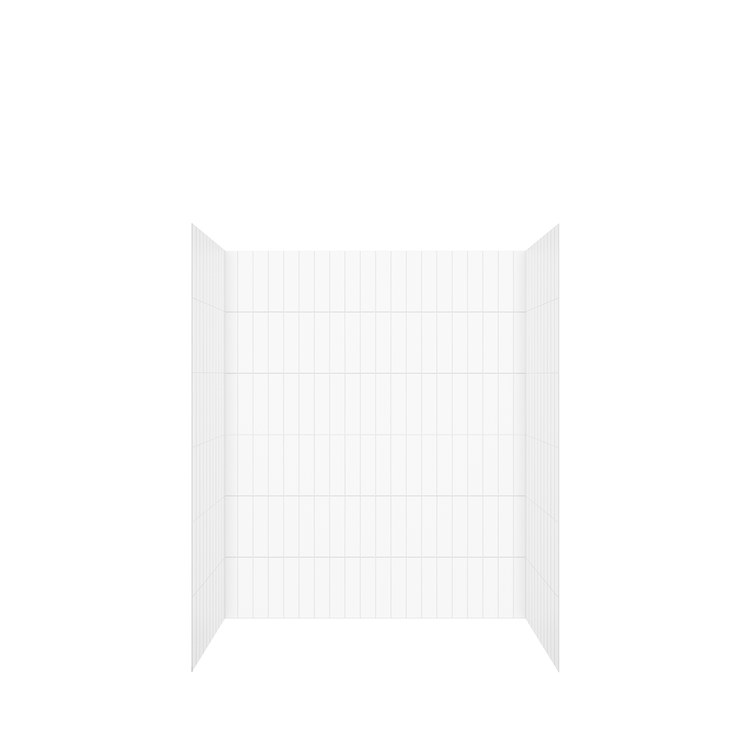 Wall Kit Versaline Alcove Vertical 60 Inch Solid Surface White 4 Piece Wall Set 60 Inch