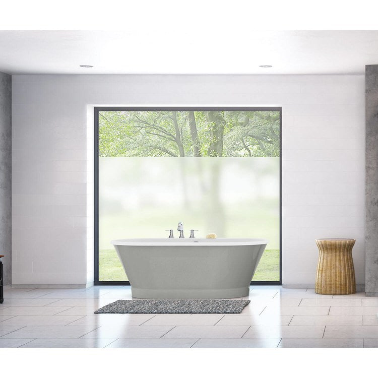 Freestanding Tub Brioso 60 x 42 x 23 Inch 2 Piece Sterling Silver Center Drain Oval - Image 2