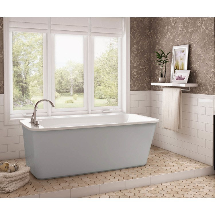 Freestanding Tub Lounge 64 x 34 Inch 2 Piece Sterling Silver End Rectangle - Image 1
