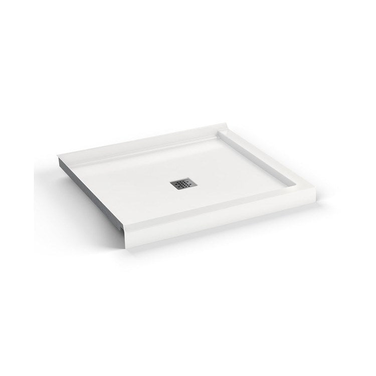 Shower Base B3X Corner Left White 42 x 36 Inch Acrylic Center Drain - Image 3