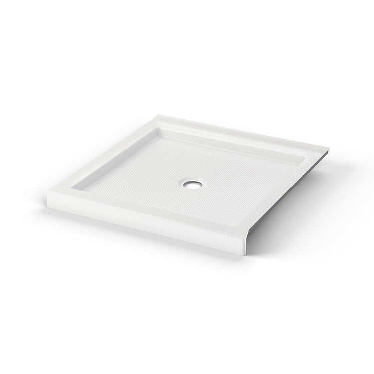 Shower Base B3 Corner Left or Right-Stabili T Round Drain White 36 x 36 Inch Acrylic Center Drain - Image 3