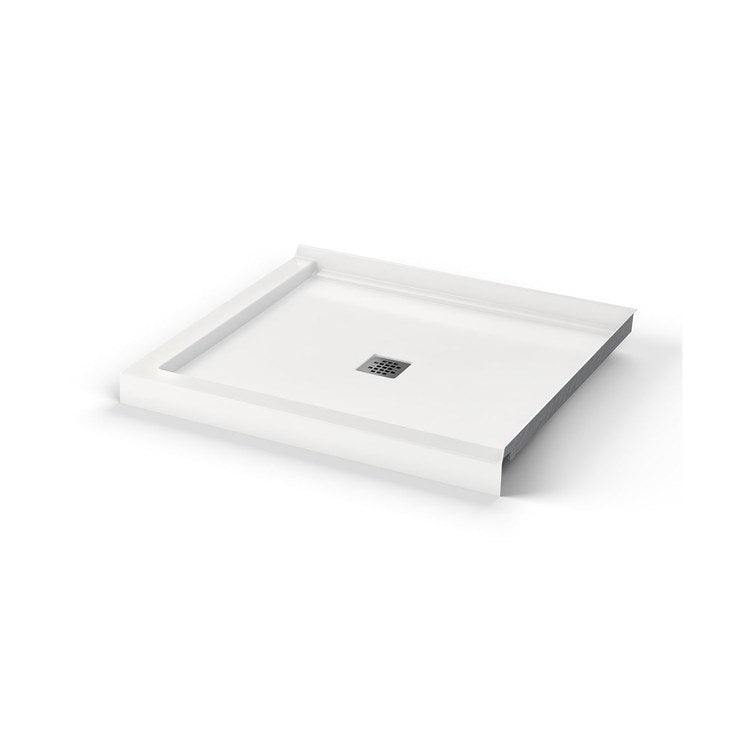 Shower Base B3X Corner Right White 42 x 36 Inch Acrylic Center Drain - Image 3
