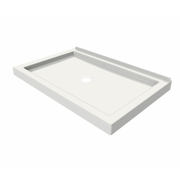 Shower Base B3 Wall Mounted White 48 x 36 Inch Acrylic Round Center Drain - Image 2