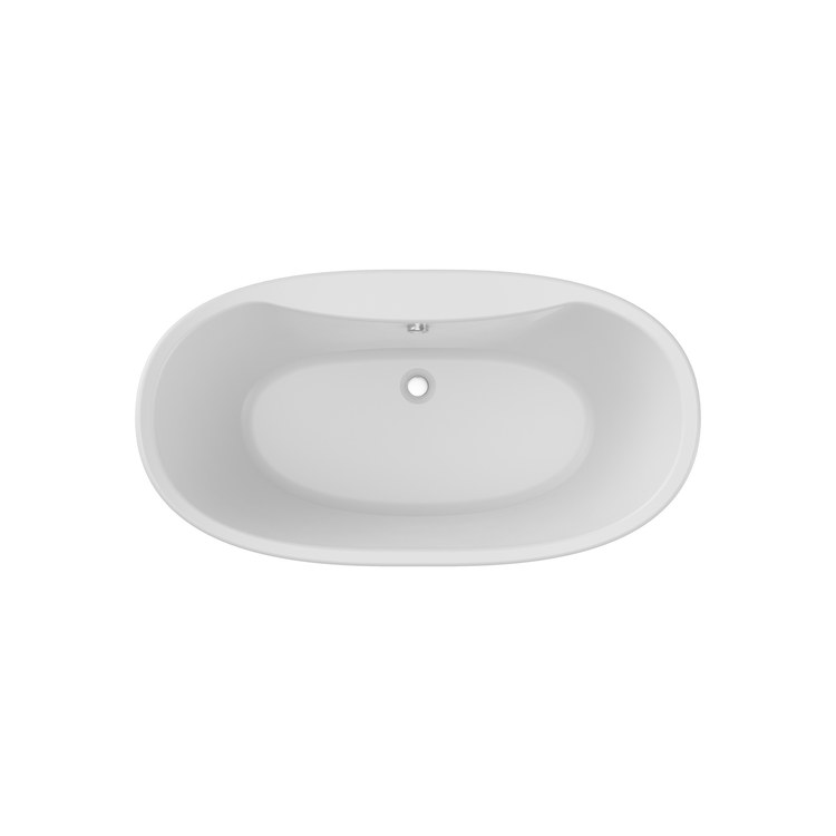 Freestanding Tub Delsia 60 x 32 x 26-5/8 Inch 2 Piece Black Center Drain Oval - Image 2