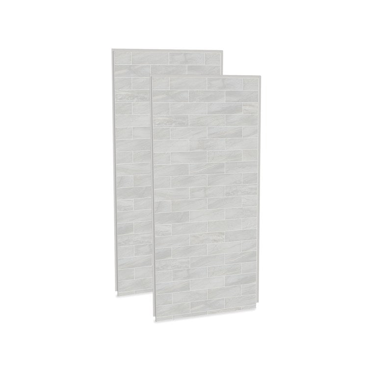 Shower Wall Utile 2 Piece Corner Organik 36 x 1-1/8 x 80 Inch Permafrost Composite for Direct to Stud 36x1-1/8x80 Inch - Image 2