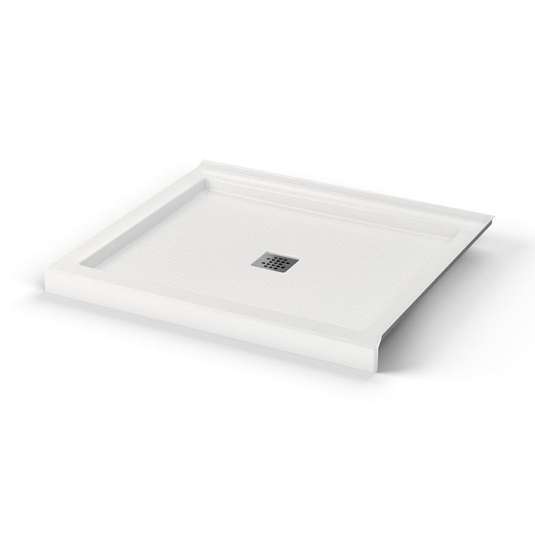 Shower Base B3 Corner Right Stabili-T White 42 x 36 Inch Acrylic Square Center Drain - Image 3