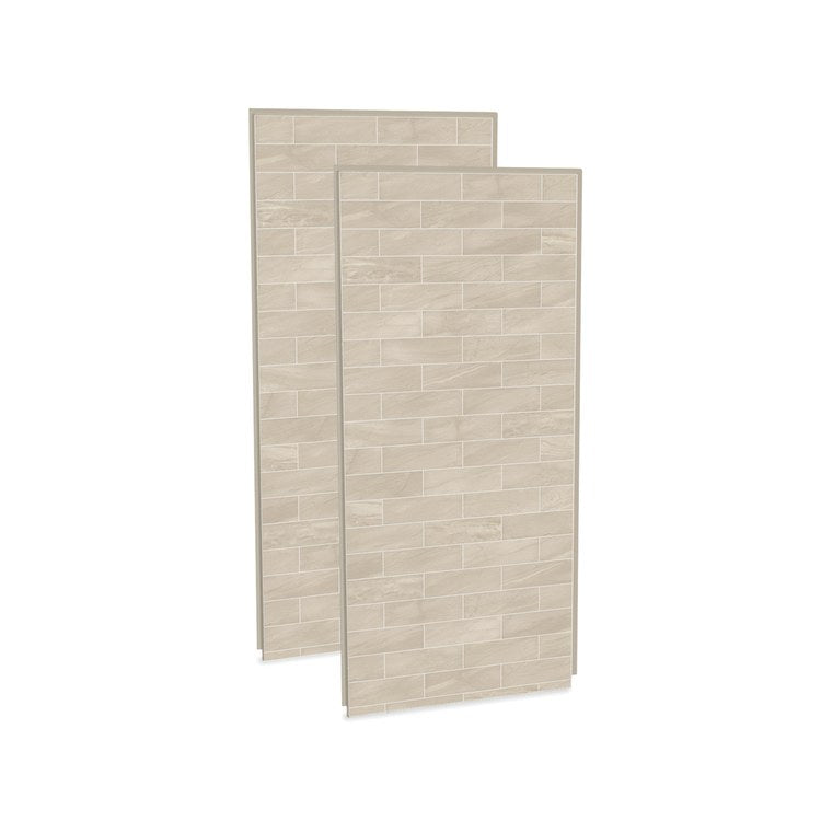 Shower Wall Utile 2 Piece Corner Organik 36 x 1-1/8 x 80 Inch Loam Composite for Direct to Stud 36x1-1/8x80 Inch - Image 2