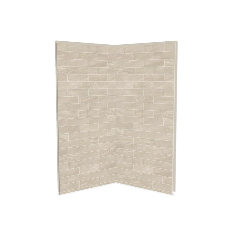 Shower Wall Utile 2 Piece Corner Organik 36 x 1-1/8 x 80 Inch Loam Composite for Direct to Stud 36x1-1/8x80 Inch - Image 1